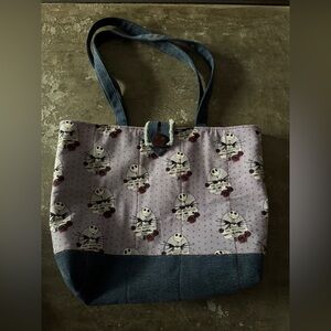 Jack Skellington Themed Tote Bag - Purple and Blue